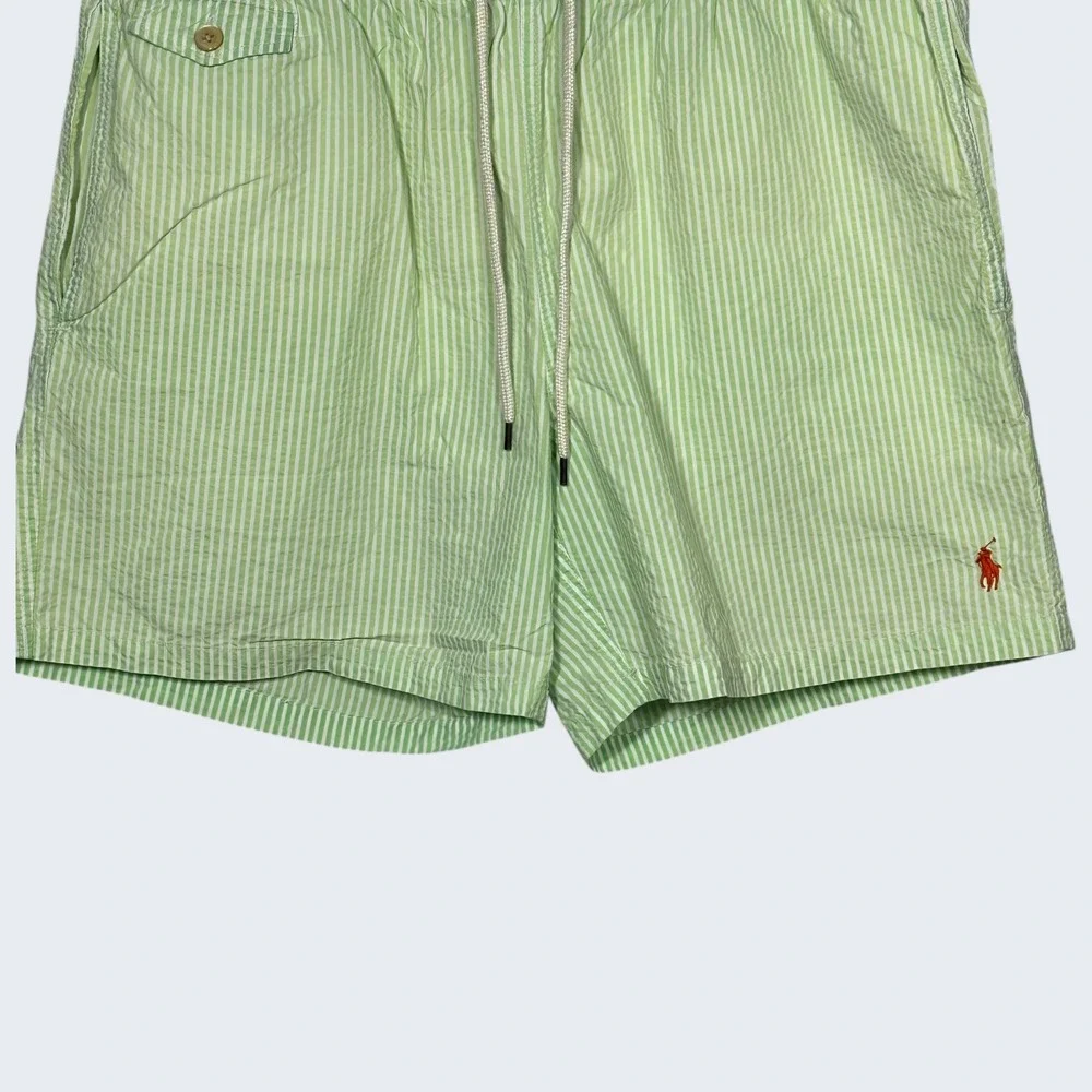 Polo Ralph Lauren Men's Traveler Seersucker‎ Swim Trunks Sz L Old Money Prep
